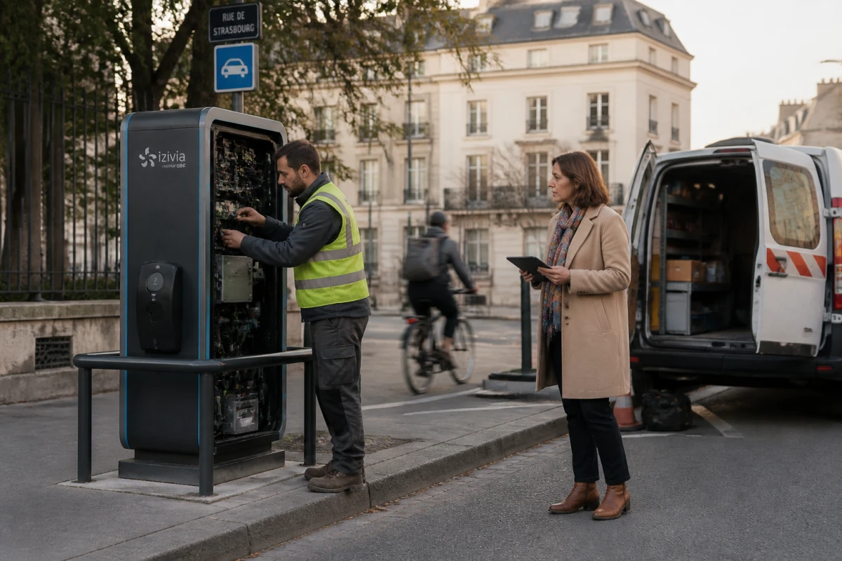 Installation borne IRVE Saint-Herblain