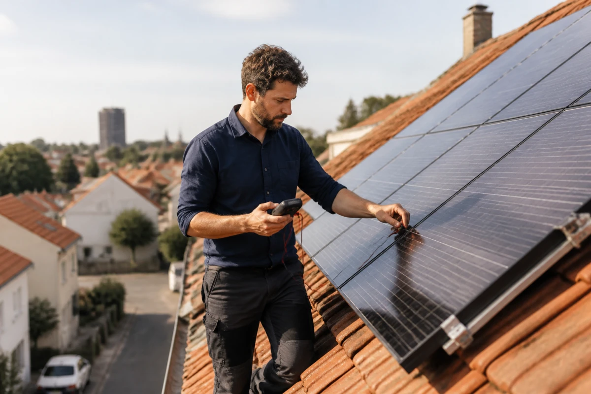 Installation panneaux photovoltaïques toiture tuile Châteaubriant
